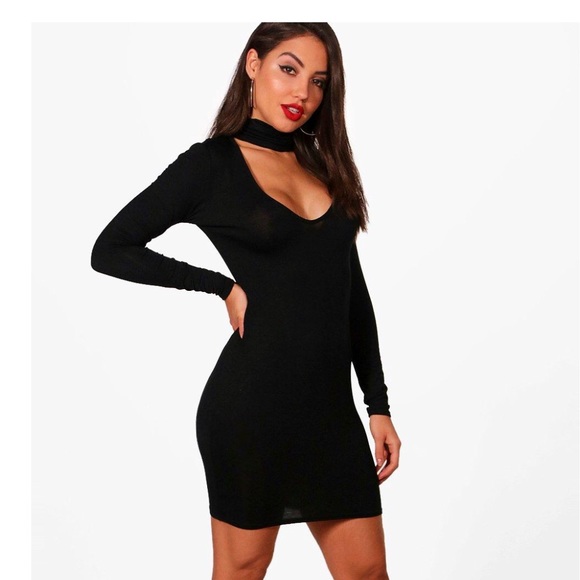 boohoo choker dress